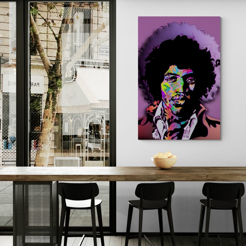 Jimmy Hendrix by Technodrome1 wall art from Glam Wall Art