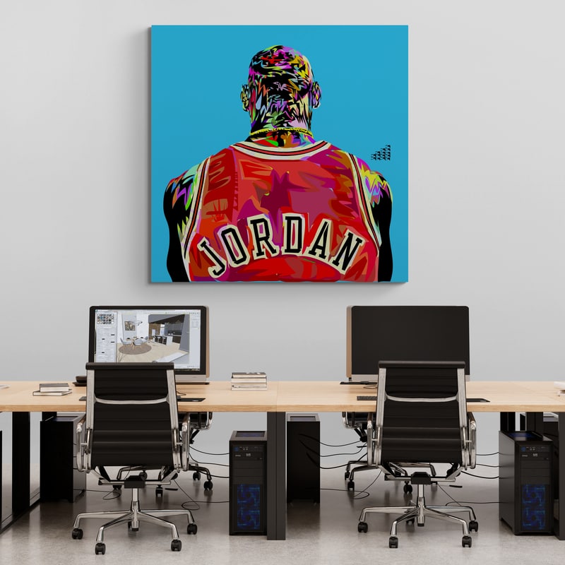 Jordan Back by Technodrome1 wall art from Glam Wall Art