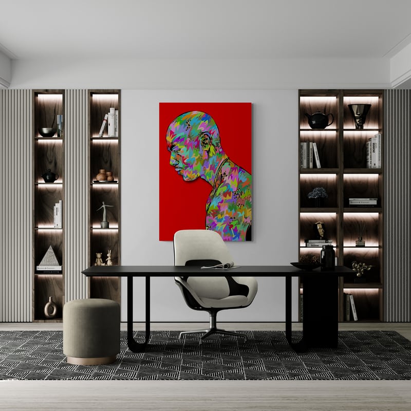 Jordan Profile 2020 by Technodrome1 wall art in a office