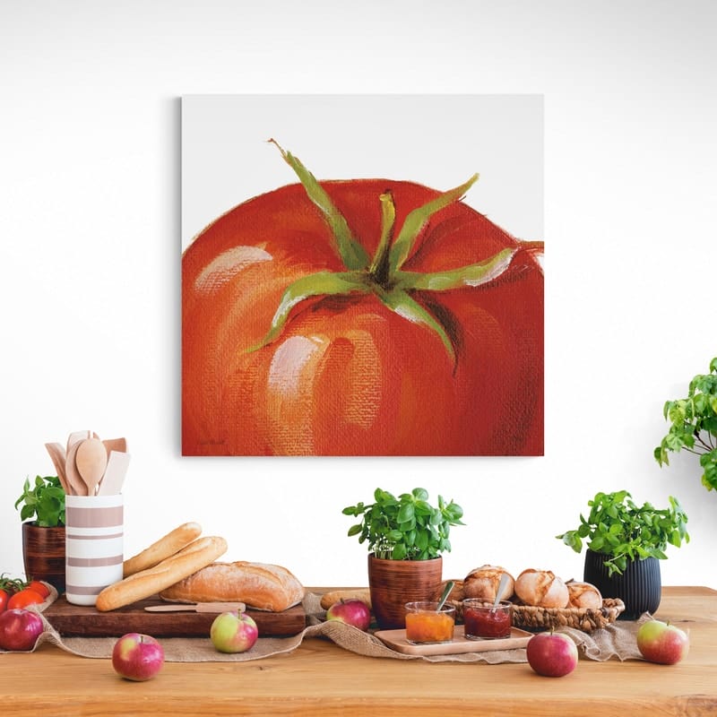 Juicy on White by Lisa Audit wall art in a kitchen
