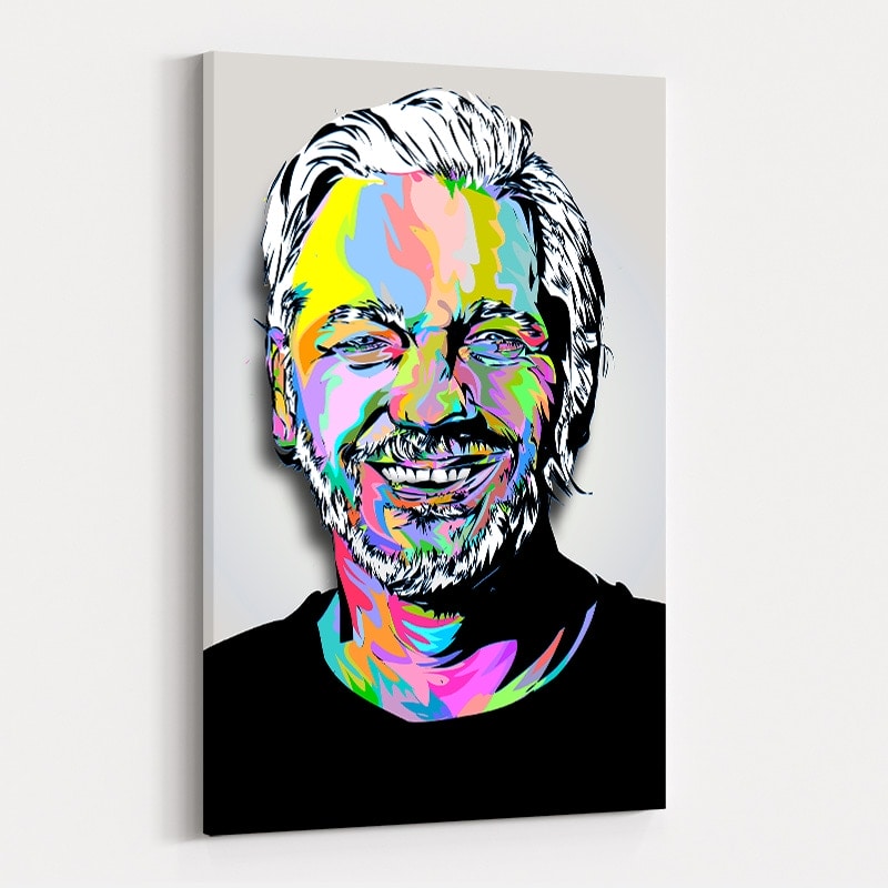 Julian Assange Wikileaks by Technodrome1 wall art
