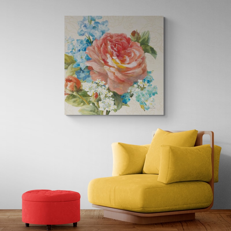 June Abundance I by Danhui Nai wall art in a living room
