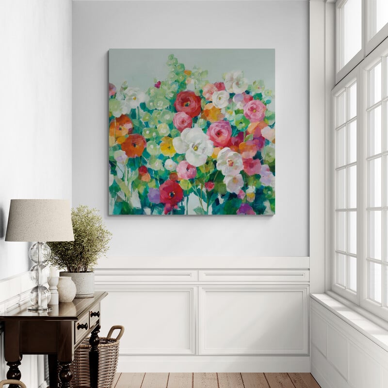 June Beauties Pale Blue Crop by Danhui Nai wall art from Glam Wall Art