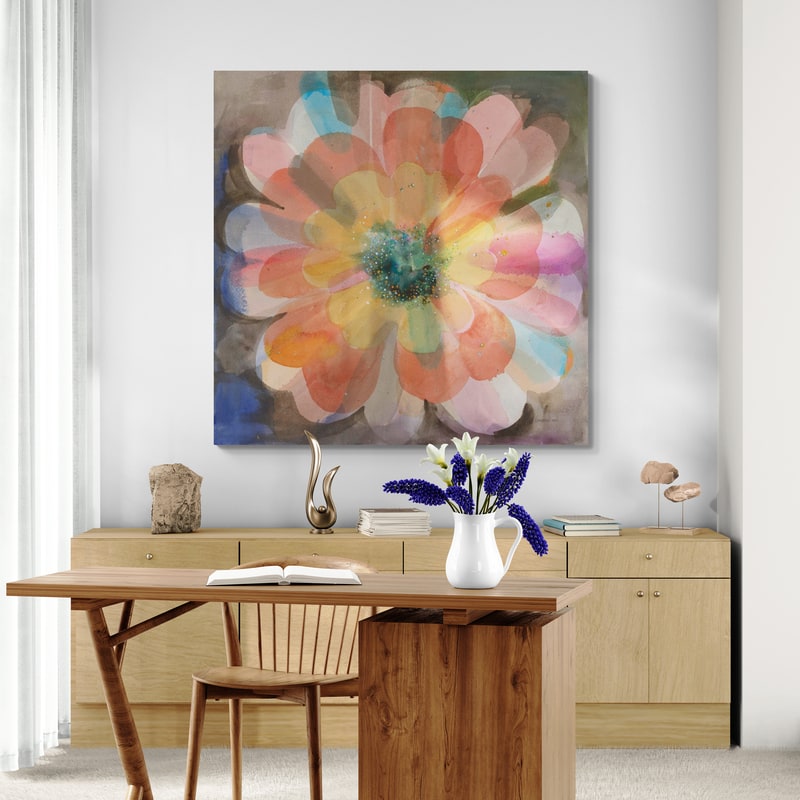 Kaleidoscope Flower by Danhui Nai wall art in a dining room