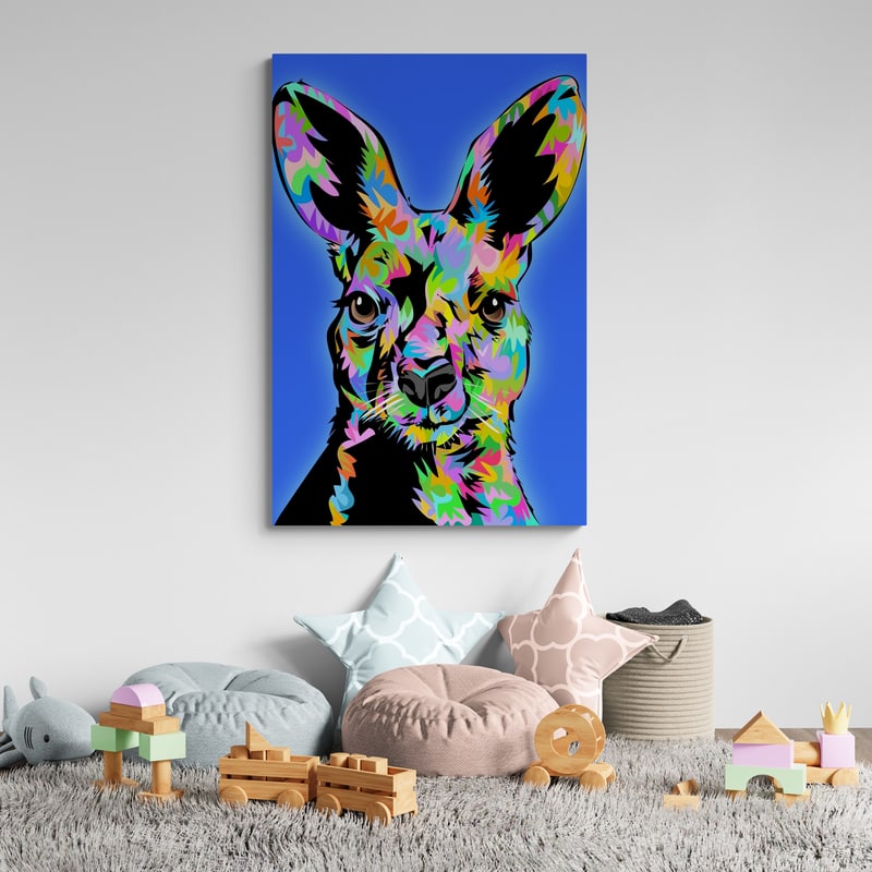 Kangaroo 2025 by Technodrome1 wall art from Glam Wall Art