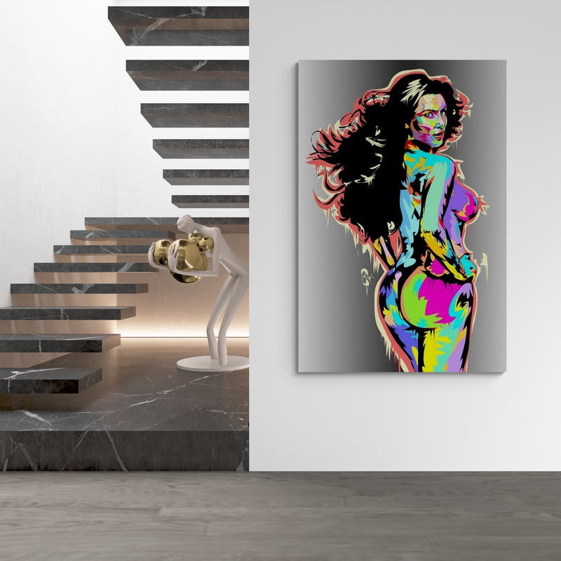 Kardashian Ass by Technodrome1 wall art in a hallway