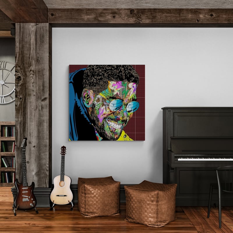 Kid Cudi 2020 by Technodrome1 wall art in a living room