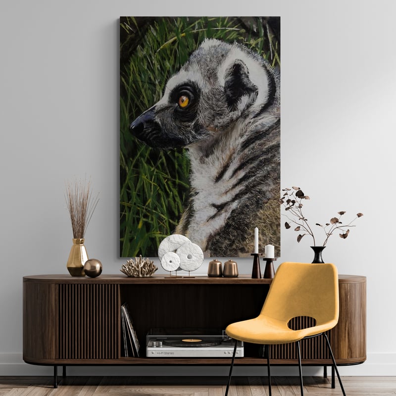 King Julien by Marina Strijakova wall art from Glam Wall Art