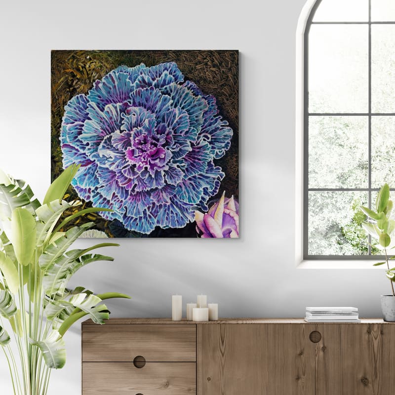 Lacey Garden by Marina Strijakova wall art in a hallway