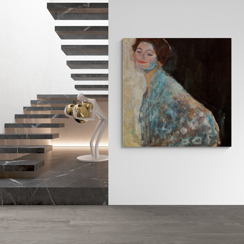 Lady in White by Gustav Klimt wall art from Glam Wall Art