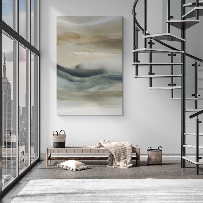 Lake Escape 7 by Jetty Home wall art in a living room