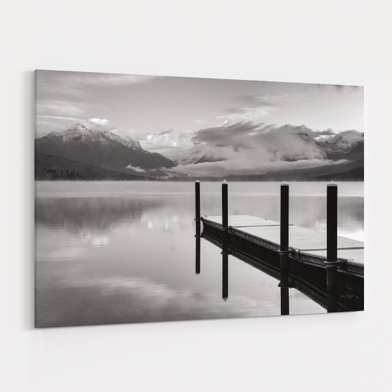 Lake Mcdonald Dock Bw by Alan Majchrowicz wall art