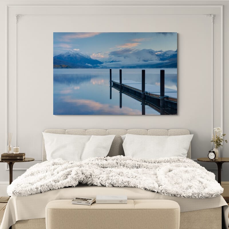 Lake Mcdonald Dock by Alan Majchrowicz wall art from Glam Wall Art
