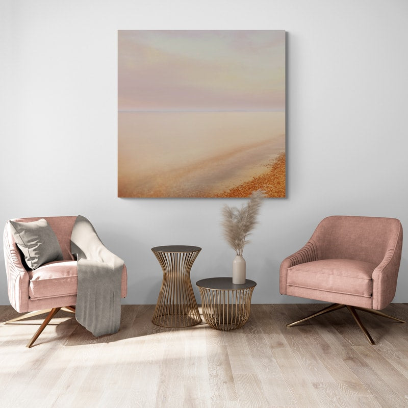 Lake Superior Shoreline I Retro Crop by Alan Majchrowicz wall art in a living room
