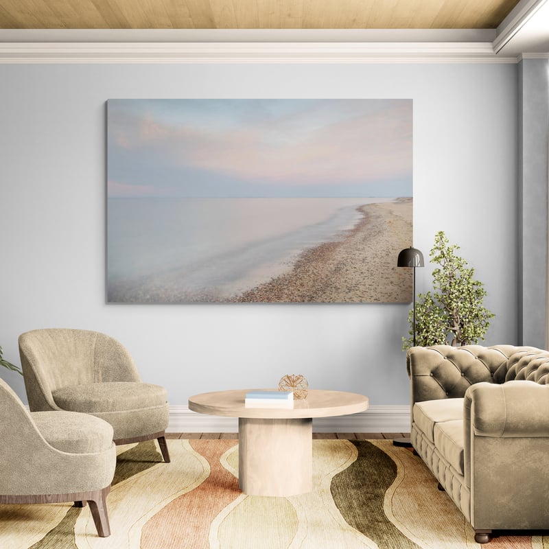 Lake Superior Shoreline I by Alan Majchrowicz wall art in a living room