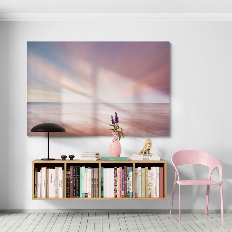 Lake Superior Sky II by Alan Majchrowicz wall art in a hallway