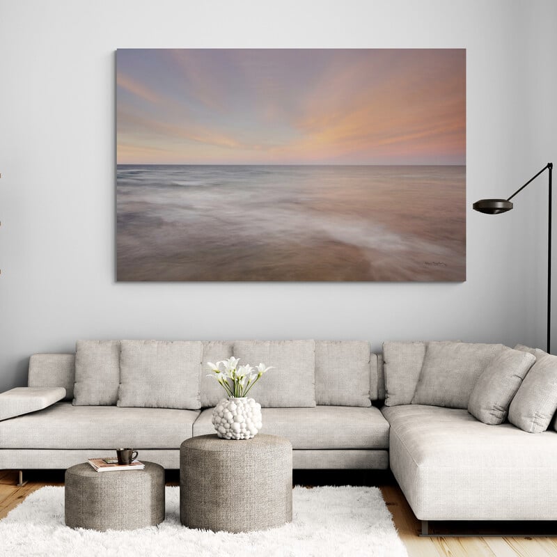 Lake Superior Sky III by Alan Majchrowicz wall art in a living room