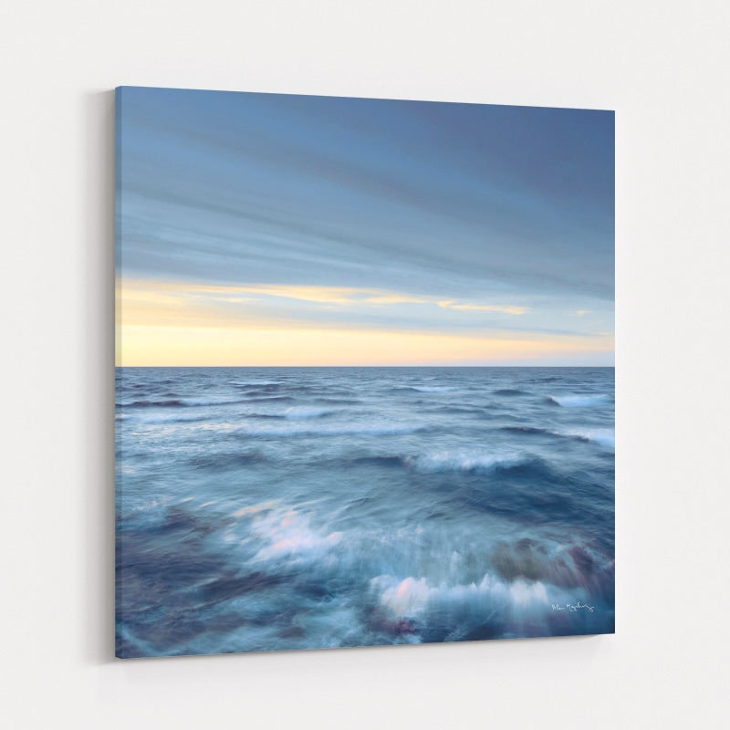 Lake Superior Waves Navy Crop by Alan Majchrowicz wall art