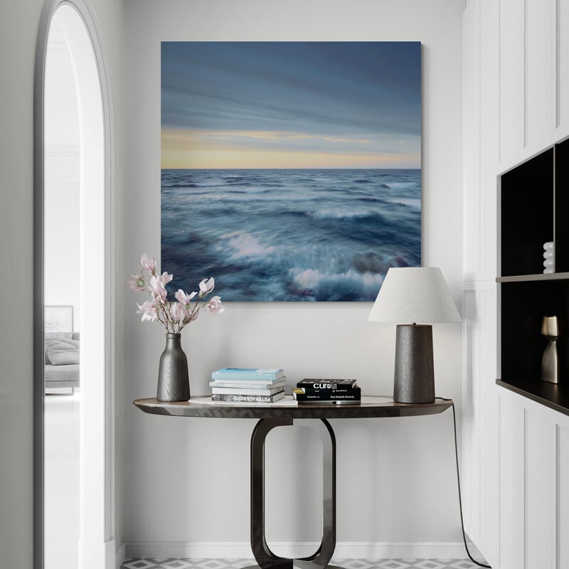 Lake Superior Waves Navy Crop by Alan Majchrowicz wall art from Glam Wall Art