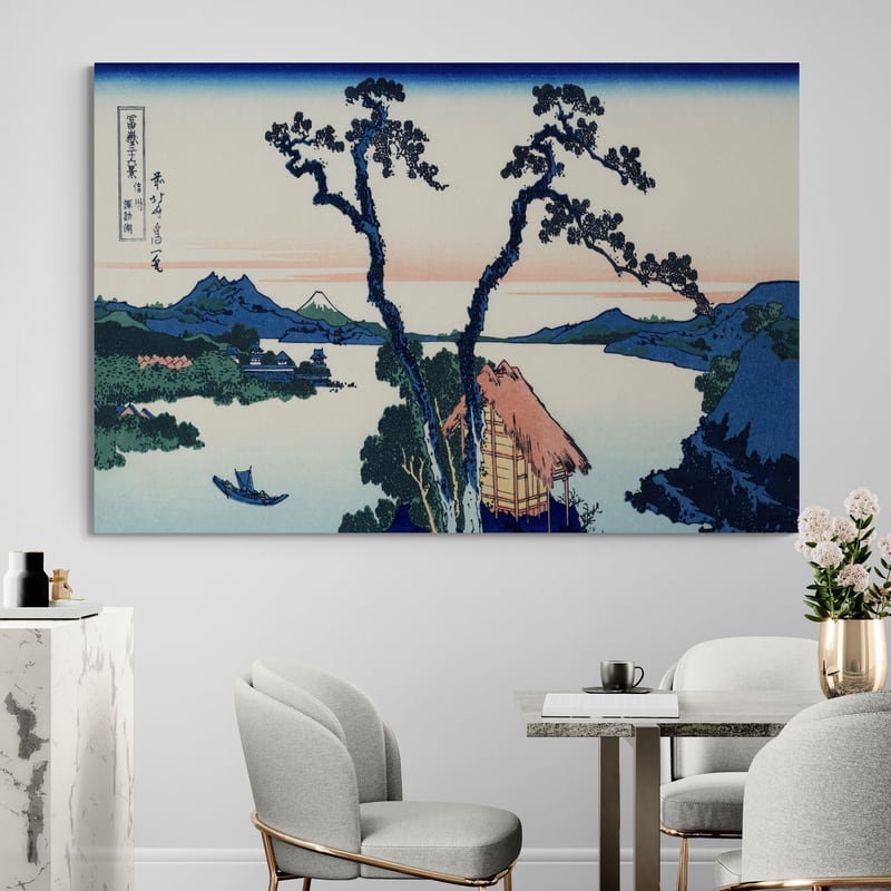 Lake Suwa in the Shinano Province by Katsushika Hokusai wall art from Glam Wall Art