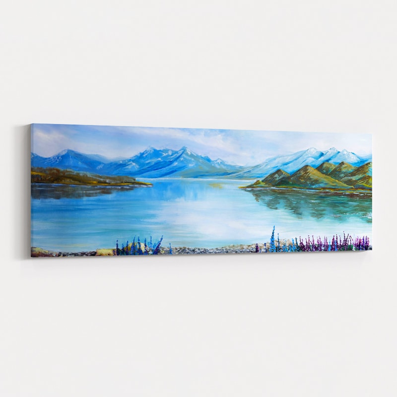 Lake Tekapo Lupins V2 by Marina Strijakova wall art