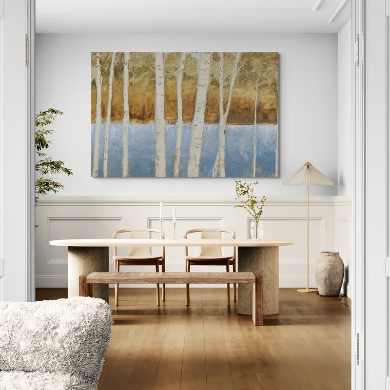 Lakeside Birches by James Wiens wall art from Glam Wall Art