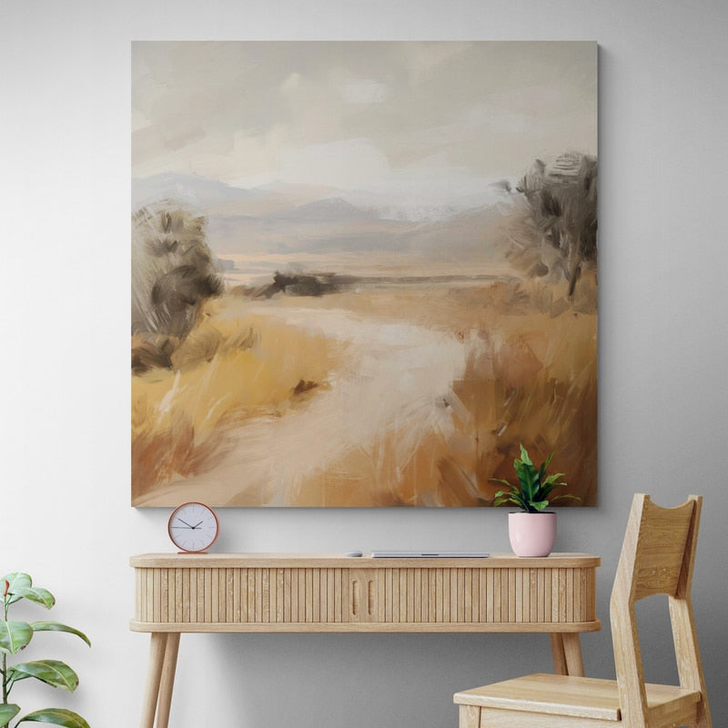 Landscape in Yellow Ochre by Danhui Nai wall art from Glam Wall Art