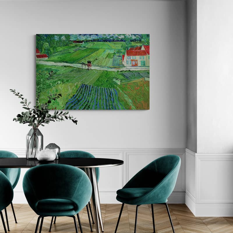 Landscape with a Carriage and a Train 1890 by Vincent Van Gogh wall art from Glam Wall Art