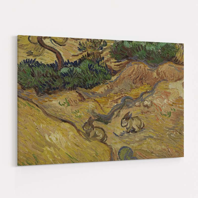 Landscape with Rabbits 1889 by Vincent Van Gogh wall art