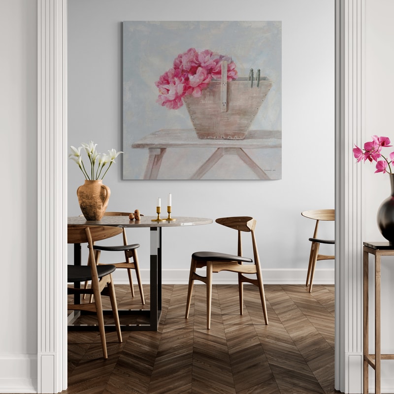 Laundry Day VI by Danhui Nai wall art in a dining room