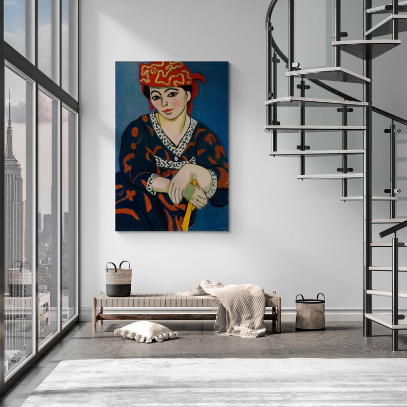 Le Madras Rouge (Red Madras Headdress) by Henri Matisse wall art from Glam Wall Art