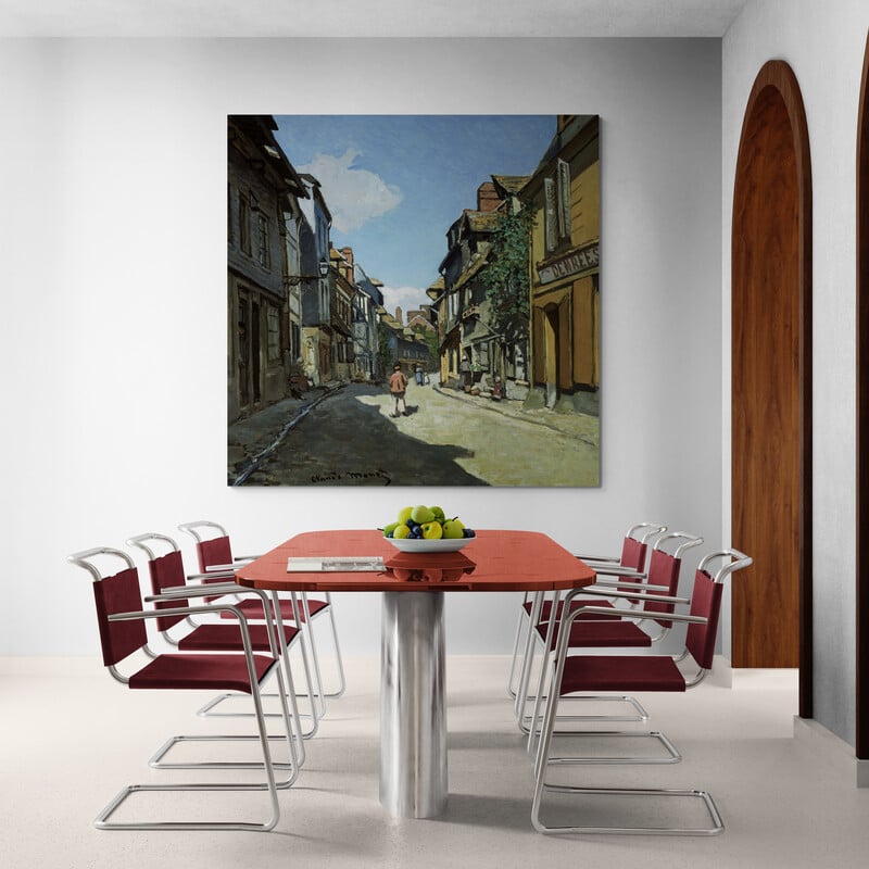Le Rue de la Bavole at Honfleur 1864 by Claude Monet wall art from Glam Wall Art