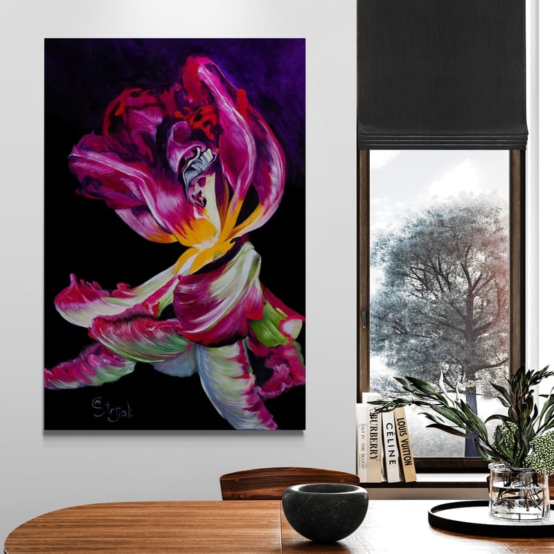 Lidiya by Marina Strijakova wall art in a dining room