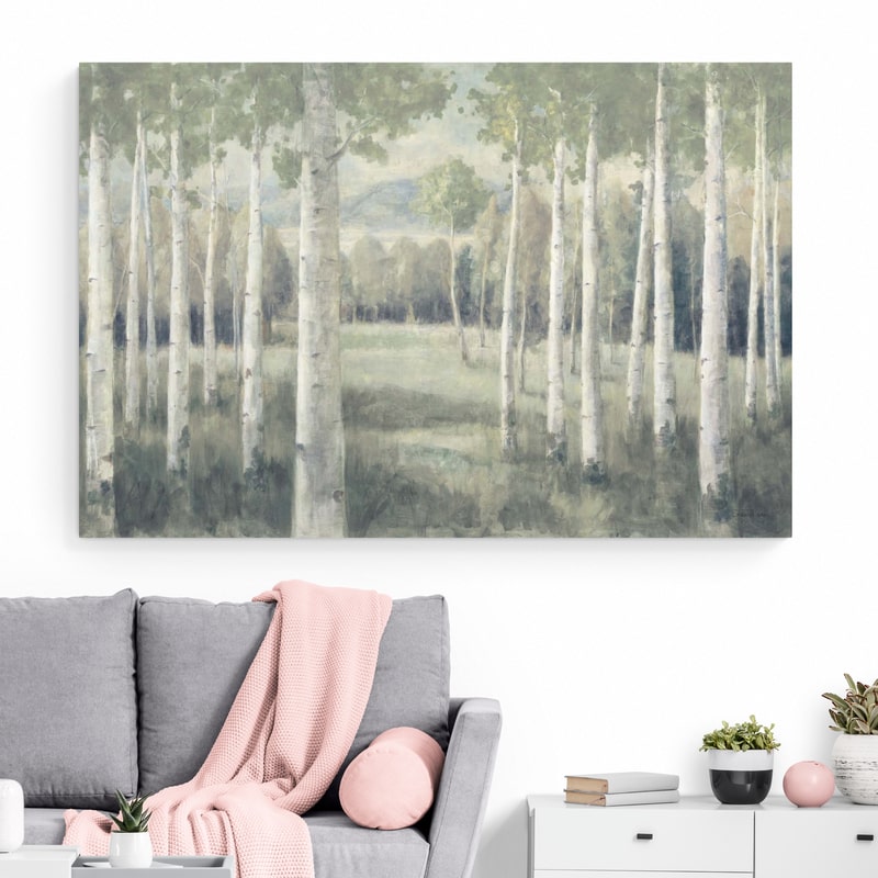 Light Aspens by Danhui Nai wall art in a living room