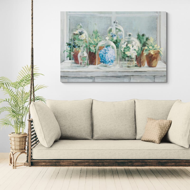 Light Windowsill Vintage by Danhui Nai wall art in a living room