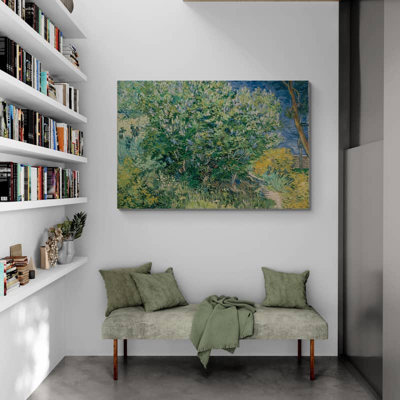 Lilac Bush 1889 by Vincent Van Gogh wall art from Glam Wall Art
