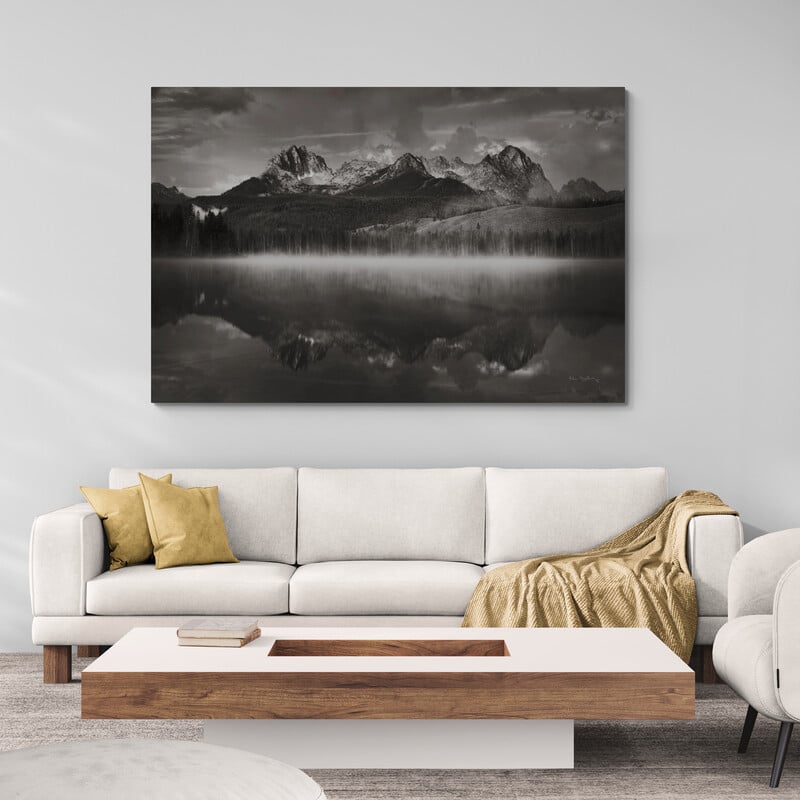 Little Redfish Lake Mist II by Alan Majchrowicz wall art from Glam Wall Art