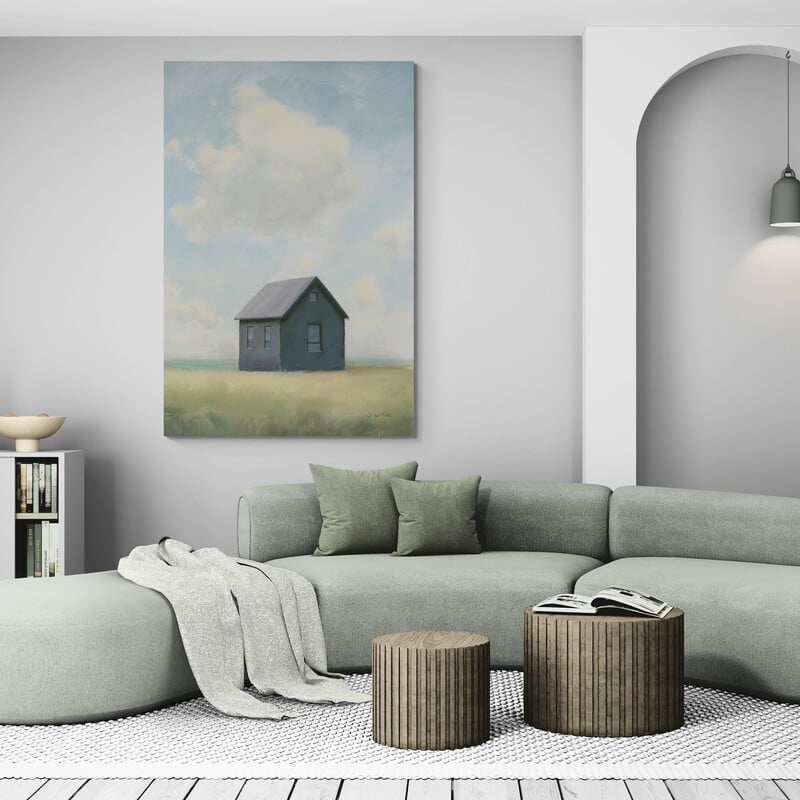 Lonely Landscape III by James Wiens wall art in a living room