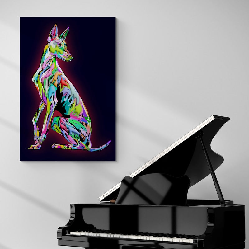 Long Doggy by Technodrome1 wall art in a living room
