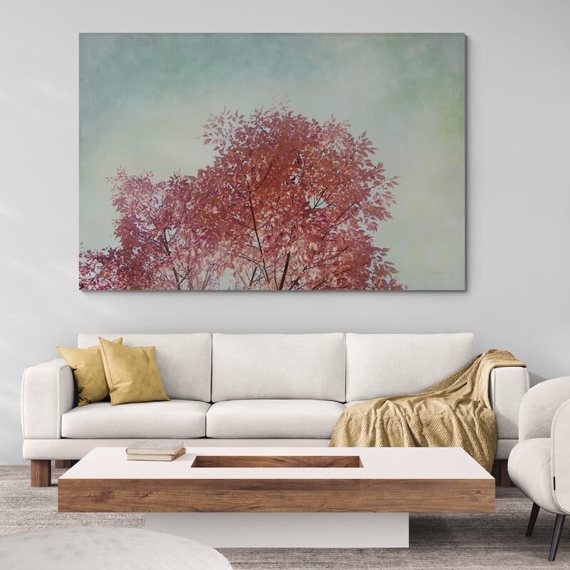 Looking Up III by Elizabeth Urquhart wall art in a living room