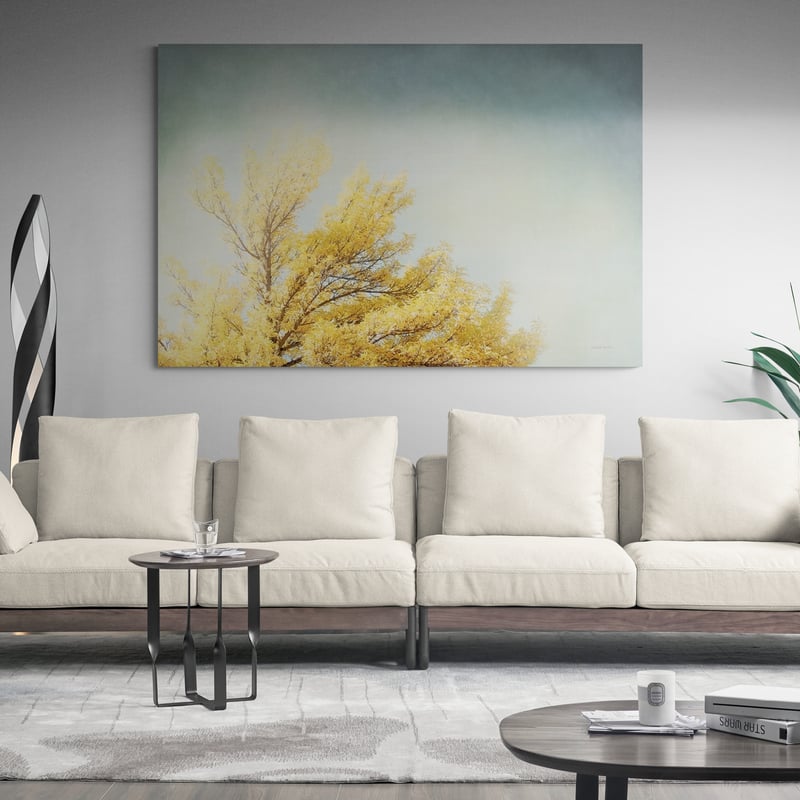 Looking Up IV by Elizabeth Urquhart wall art in a living room