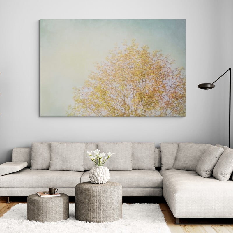 Looking Up by Elizabeth Urquhart wall art in a living room