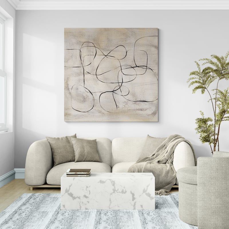 Loopy by Courtney Prahl wall art in a living room
