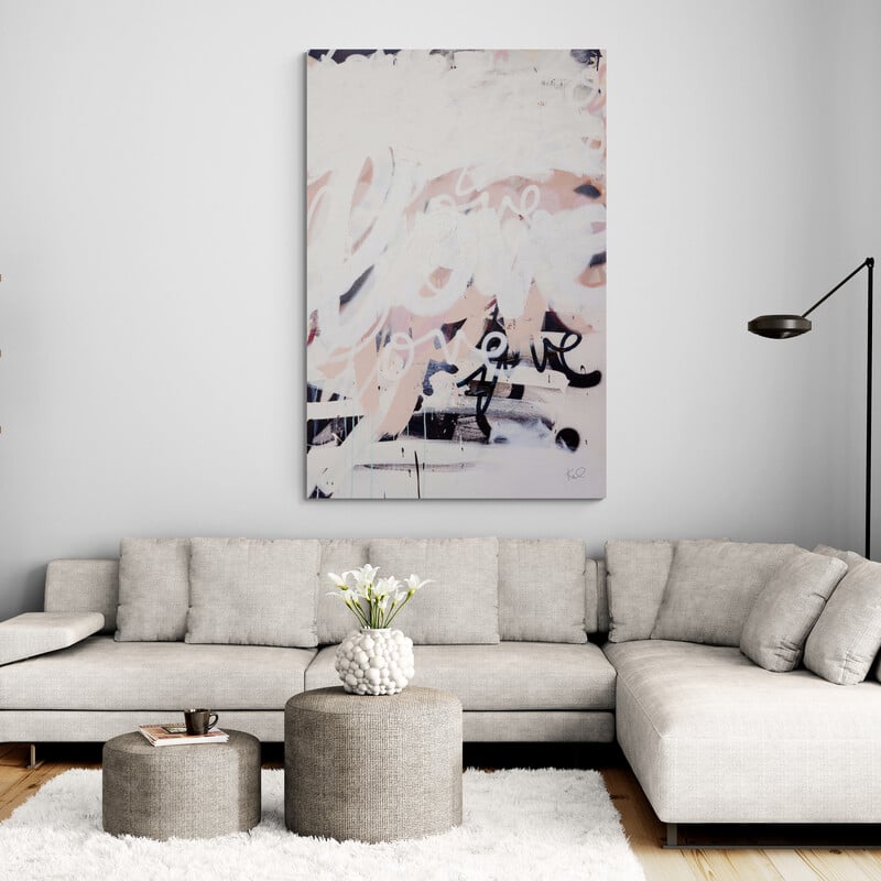 Love On Steroids by Kent Youngstrom wall art in a living room