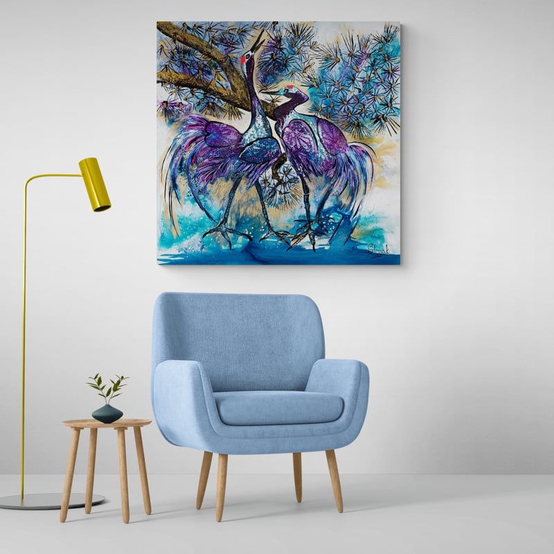Love Song by Marina Strijakova wall art in a living room
