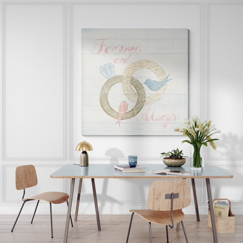 Lovebirds II by Courtney Prahl wall art from Glam Wall Art