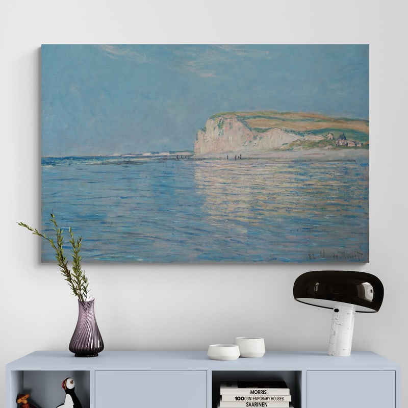 Low Tide at Pourville near Dieppe 1882 by Claude Monet wall art from Glam Wall Art