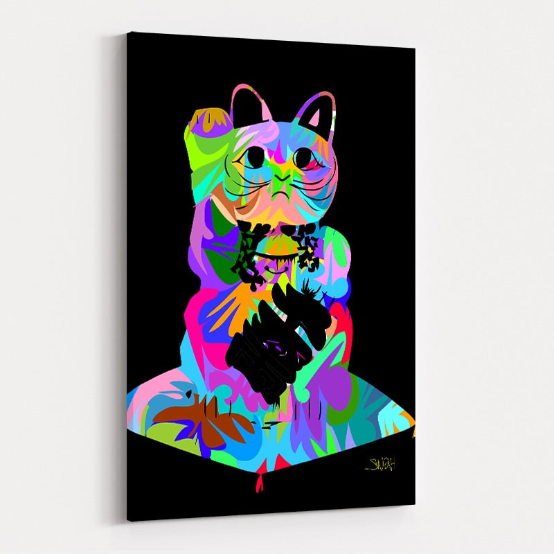 Lucky Cat by Technodrome1 wall art