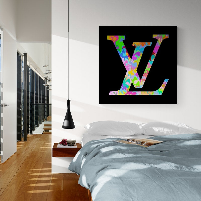 LV 2024 by Technodrome1 wall art in a bedroom