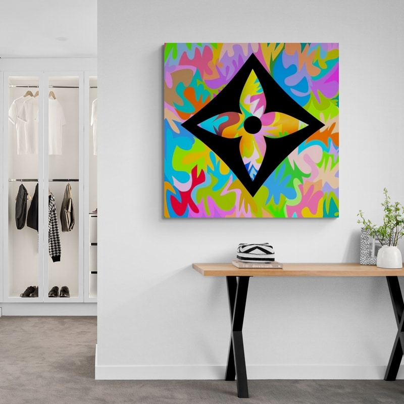LV Diamond by Technodrome1 wall art in a bedroom